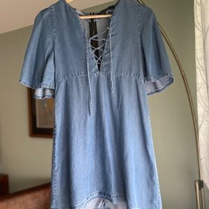Denim mini dress